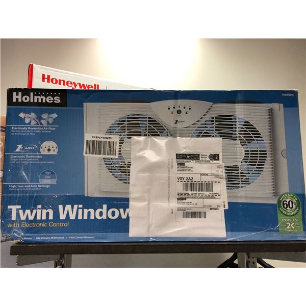 Holmes Twin Window Fan with Electronic Control