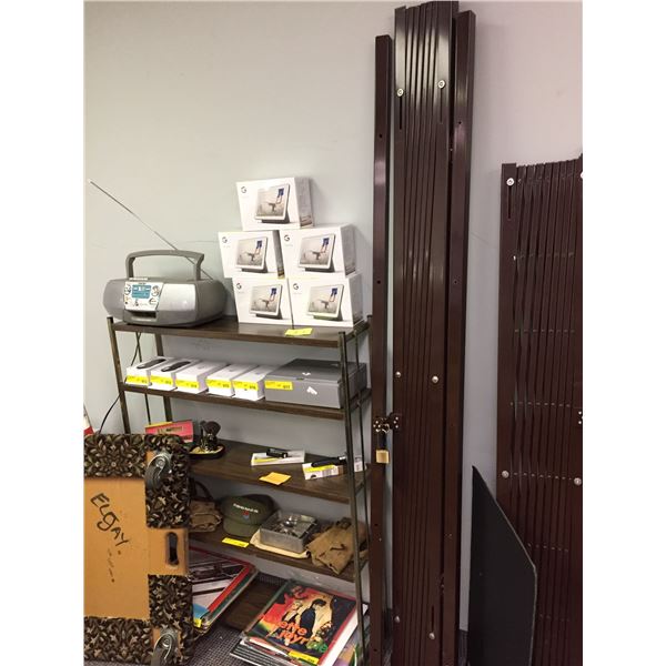 Commercial Style Security Gate for Business Entrance - Brown