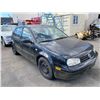 Image 2 : *TOW* 2003 VOLKSWAGEN GOLF, 4 DR HATCHBACK, BLACK, VIN# 9BWGK21J134045981