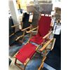 Image 2 : PATIO FLARE RED CHERRY FRAME PORTABLE LOUNGE CHAIR