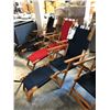 Image 2 : PATIO FLARE BLUE CHERRY FRAME PORTABLE LOUNGE CHAIR