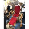 Image 2 : PATIO FLARE RED CHERRY FRAME PORTABLE LOUNGE CHAIR