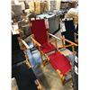 Image 2 : PATIO FLARE RED CHERRY FRAME PORTABLE LOUNGE CHAIR