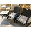 Image 2 : PATIO FLARE WHYLIE BLACK/GREY 3 PIECE CHAT SET