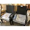 Image 3 : PATIO FLARE WHYLIE BLACK/GREY 3 PIECE CHAT SET