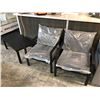 Image 2 : GREY/BLACK FRAMED NESTING PATIO SET