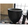 Image 2 : 2 MAT GREY AND 1 BLACK 18" X 16" H PLANTERS