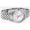 Image 4 : Rolex Mens Stainless Steel Pink Diamond Datejust Wristwatch