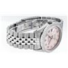 Image 5 : Rolex Mens Stainless Steel Pink Diamond Datejust Wristwatch