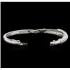 Image 3 : 14KT White Gold 2.30 ctw Diamond Bangle Bracelet