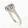 Image 9 : Antique Deco Belais 18k Gold European Diamond Engraved Filigree Engagement Ring