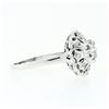 Image 5 : Vintage 14k White Gold 0.70 ctw Round Diamond Open Platter Cluster Cocktail Ring