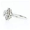 Image 6 : Vintage 14k White Gold 0.70 ctw Round Diamond Open Platter Cluster Cocktail Ring