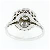 Image 7 : Vintage 14k White Gold 0.70 ctw Round Diamond Open Platter Cluster Cocktail Ring
