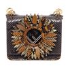 Image 1 : Fendi Black Snakeskin Floral Kan I Accented Micro Bag