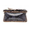 Image 4 : Fendi Black Snakeskin Floral Kan I Accented Micro Bag