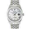 Image 3 : Rolex Mens Stainless Steel Mother Of Pearl Roman Datejust 36MM Wriswatch Datejus