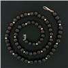 Image 4 : 14k Gold Vintage 8.2mm Red Garnet & 3.9mm Gold Bead Strand 22" Necklace