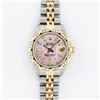 Image 2 : Rolex Ladies 26 2T Pink MOP Baguette 18K YG Diamond Bezel Serviced And Polished