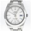 Image 2 : Rolex Mens Stainless Steel White Index 41MM Datejust 2 Wristwatch Oyster Band