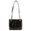 Image 2 : Chanel Vintage Black Patent Leather Front Pocket Chain Medium Patent Leather