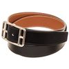 Image 5 : Hermes Black Brown Leather Cape Cod Reva Belt