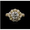 Image 2 : 14KT Yellow Gold 2.46 ctw Diamond Ring