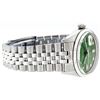Image 3 : Rolex Mens Stainless Green Diamond 36MM Datejust Wristwatch Oyster Perpetual