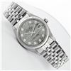 Image 3 : Rolex Mens Stainless Steel Meteorite Diamond 36MM Oyster Perpetual Datejust Wris