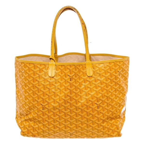 Goyard Yellow Goyardine Coated Canvas St. Louis PM Tote Bag