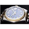 Image 3 : Rolex Mens 2 Tone Blue Diamond 36MM Oyster Perpetual Datejust Wristwatch