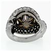 Image 7 : Jean Vitau 18k Black Gold 13.4mm Round Pearl & Diamond Bypass Statement Ring