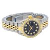 Image 3 : Rolex Ladies 2 Tone Black Diamond Lugs Datejust Wristwatch Oyster Perpetual