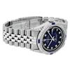 Image 5 : Rolex Mens Stainless Steel Diamond Lugs Blue Vignette & Sapphire Datejust Wristw