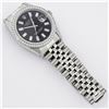 Image 6 : Rolex Mens Stainless Steel Black Baguette Diamond 36MM Datejust Wristwatch