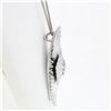 Image 3 : Vintage Handmade 18k White Gold 0.94 ctw Large Open Wire Cushion Pendant Necklac