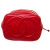 Image 4 : Chanel Red Caviar Leather CC Drawstring Bucket Bag