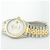Image 5 : Rolex Mens 2T Mother Of Pearl Roman Datejust Oyster Perpetual Wristwatch 36MM