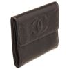 Image 2 : Chanel Black Caviar Leather Travel Line Wallet