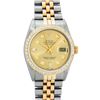Image 2 : Rolex Mens 2 Tone Champagne Diamond 36MM Datejust Wristwatch