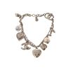 Image 1 : Chanel Silver-tone Metal CC Logo Pearl Charm Bracelet