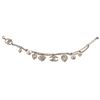 Image 3 : Chanel Silver-tone Metal CC Logo Pearl Charm Bracelet