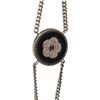 Image 4 : Chanel Black and Silver-tone CC Camelia Flower Bracelet