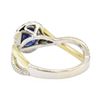 Image 3 : 1.77 ctw Sapphire and Diamond Ring - 18KT White Gold