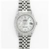 Image 2 : Rolex Mens Stainless Steel Mother Of Pearl Diamond Lugs Datejust Wristwatch