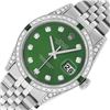 Image 2 : Rolex Mens Stainless Steel Diamond Lugs Green Diamond & Emerald Datejust Wristwa