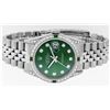 Image 4 : Rolex Mens Stainless Steel Diamond Lugs Green Diamond & Emerald Datejust Wristwa