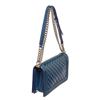 Image 3 : Chanel Blue Patent Leather Small Boy Bag