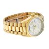 Image 4 : Rolex Mens 18K Yellow Gold Silver Diamond Quickset President Wristwatch