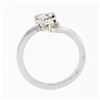 Image 9 : Modern 14K White Gold .84 ctw GIA Heart & Round Cut Diamond Moi et Toi Bypass Ri